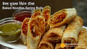 Spring roll recipes with sweet and savory fillings. Baked Spring Rolls Recipe Noodle Spring Roll Recipe Nishamadhulika Com