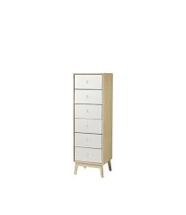 Detailed with curved top edges, an arched base panel and solid brushed nickel knobs. F23 Butler Tall Dresser Norden Living