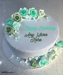 Maybe you would like to learn more about one of these? Fresh Flowers Birthday Cake With Name For Wife Or Sister
