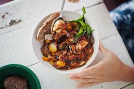 Ratatouille Is One Of Those Dishes That Always Sounds Really Good In Theory Peak Season Vegetables Vegetable Ratatouille Whole Food Recipes Grilled Vegetables