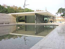 The barcelona chair at pavello mies van der rohe is one of the only furniture objects within the building. Barcelona Pavillon Wikipedia