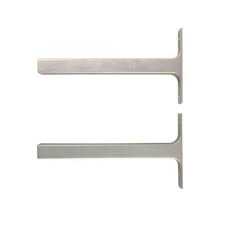 John Sterling 8 1 In X 1 In Platinum Bauhaus Deco Shelf Brackets Set Of 2 Hd 0078 8sn The Home Depot Steel Shelf Brackets Shelf Brackets Decorative Shelf Brackets