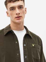 Buy Lyle & Scott Olive Green Cord Shacket Overshirt from Next Luxembourg
