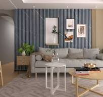 Grey Marble WPC Fluted Slat Wall Panel