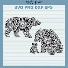 Download Mandala Family Bear Svg File For Craft Handmade Cricut Products