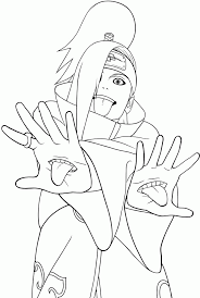 The lesson does it all step by step. Akatsuki Members Deidara Coloring Pages Coloring Pages For Kids Coloring Home