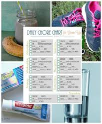 Printable Daily Health Chore Chart For Grown Ups Thrifty