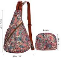Baosha Canvas Sling Bag Damen und Herren, Leichter ...