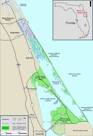 map of mosquito lagoon and north indian river lagoon in east