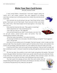 Send a card that's truly personalized and from the heart. Reading Comprehension Worksheet Make Your Own Card Games