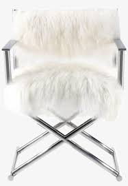 Get free shipping on qualified arm chair, sheepskin accent chairs or buy online pick up in store today in the furniture department. Mongolian Fur Polished Metal Director S Chair Chairish White Quran Icon 2976x3810 Png Download Pngkit