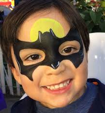 Kinderschminken Batman Motiv Kinderschminken Kinder Schminken Einfache Gesichtsmalerei