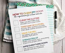 Let them wash while you clean the rest of the room. How To Clean Your Room Printable