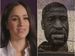 Charlie Hebdo Slammed for Portraying Meghan Markle As George Floyd