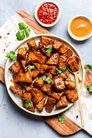 Marinated Peanut Ginger Baked Tempeh Recipe Ginger Recipes Tempeh Recipes Vegan Tempeh