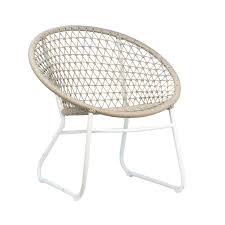 Round arms ethelsville 27.17'' wide tufted armchair. Outdoor Rope White Round Chair Furniture Design Mix Gallery
