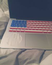 Preppy Paradise Keyboard Stickers Keyboard Cover Merica