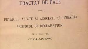 Tratatul de la versailles din 1919 este un tratat de pace creat ca rezultat al negocierilor de 6 luni purtate la conferința de pace de la paris din 1919, ce a dus la încheierea oficială a primului război mondial între forțele aliaților (franța, anglia, sua, italia, japonia, polonia, românia, serbia. Tratatul De La Trianon Este Complementar Actelor Marii Uniri Din 1918 Foaie NaÈionalÄ