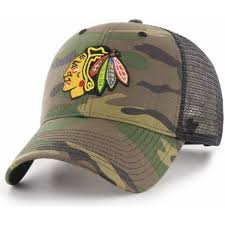 47 brand was created in 1947 by two italian immigrant brothers, henry and arthur d'angelo. 47 Brand Chicago Blackhawks Nhl Mvp Branson Camouflage Trucker Hat Caphunters Co Uk