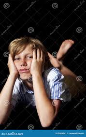 Bored Little Boy stock image. Image of alone, little, squish - 2588041
