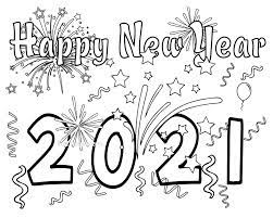 'happy new year 2021 !!' !!!! New Year 2021 Coloring Page Free Printable Coloring Pages For Kids