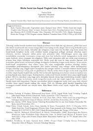 Antara contoh media sosial yang menjadi trend ketika ini adalah facebook (fb), twitter, myspace, instagram dan sebagainya. Pdf Media Sosial Dan Impak Tingkah Laku Menurut Islam