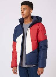 Tommy Hilfiger Padded Colour Block Jacket Men S Coats Jackets Clothing Topman Swag Outfits Men Mens Puffer Jacket Mens Outdoor Jackets