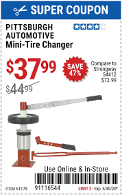 Pittsburgh Automotive Mini Tire Changer For 37 99 Harbor Freight Tools Harbor Freight Coupon Automotive