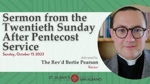 Sermon from the Twenty-Second Sunday After Pentecost Service