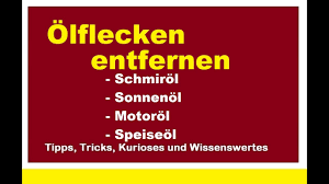 Versuchen sie, das frische kerzenwachs zu entfernen, machen sie die sache eigentlich nur noch schlimmer. Olflecken Entfernen Schmierol Sonnenol Olfleck Motorol Speiseol Beseitigen Kleidung Pflaster Beton Youtube