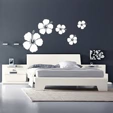 Funky Flowers Stencil Simple Bedroom Design Bedroom Wall Designs Room Wall Colors
