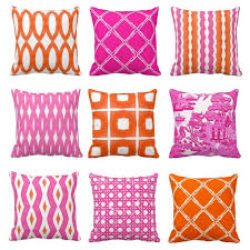 Thepinkpagoda Orange Decor Orange Throw Pillows Pink Room