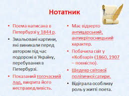 Ця стаття у формі діалогу допоможе тобі краще розібратися в структурі та. Poema Son Tarasa Shevchenka