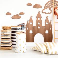 Ideen für mädchen kinderzimmer zur einrichtung und dekoration. Holzdeko Mahagoni Prinzessin Schloss Wall Art De