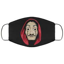 The mask ruins dorian's bank heist and dances. Money Heist Face Mask Washable Reusable