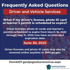 Maybe you would like to learn more about one of these? Pennsylvania Department Of Transportation Penndot Expiration Dates For Driver Licenses Photo Id Cards And Learner S Permits Scheduled To Expire From March 16 2020 Through May 31 2020 Are Now Extended Through