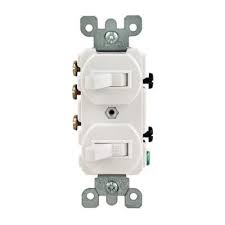 Leviton 15 Amp Duplex Style Single Pole 3 Way Ac Combination Toggle Light Switch White In 2020 Double Light Switch Light Switch Wiring Leviton