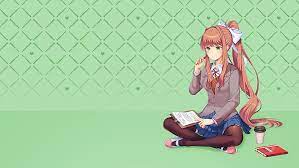 Monika (Doki Doki Literature Club) 1080P, 2K, 4K, 5K HD wallpapers free  download | Wallpaper Flare