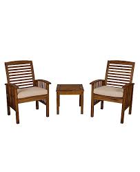Walker edison furniture company azwsanstbr modern wood outdoor patio ladder end side table all weather backyard conversation. Walker Edison Outdoor Classic Acacia Wood Patio Chairs And Side Table Dark Brown Reviews Home Macy S