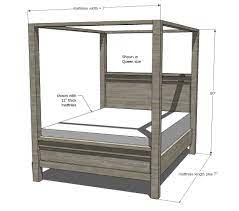 Melbourne solid wood low profile canopy bed. Farmhouse Canopy Bed Frame All Sizes Ana White