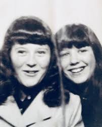 Ann Caveney, Ruth Caveney, Hilary Caveney, Linda Caveney, Jane Powell,  Trisha Hourmont, Pauline Lynch. Anyone remember this naughty crowd?