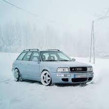 Audi Audirs2 Avant Rs2 Snow Winter Inline5 Porsche Checkeredflagdriving Audi Audi Rs Checkered Flag