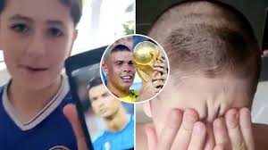 The two top halves of the haircut are distanced by a hard part. Son Asks Dad For Haircut Like Cristiano Ronaldo Gives Him R9 Ronaldo Instead Sportbible