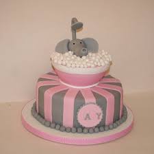 Elephant In Tub Babyshower Cake