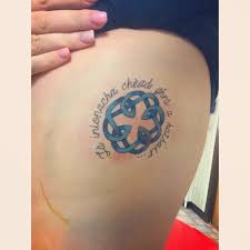 Each loop though it is individual is part of the whole and cannot be separated as the relationship between father and daughter. Father Daughter Celtic Knot Tattoo