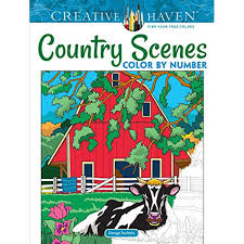Having the color choice made for you, with a color by number option, often is helpful to get to know how colors work and remove any this book is published by creative haven part of the dover publications group. Creative Haven Country Scenes Color By Number Coloring Book Creative Haven Coloring Books Walmart Com Walmart Com