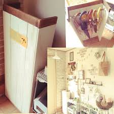 玄関 入り口 3coins 傘立て レンガシート diy などのインテリア実例 2016 04 03 07 28 30 roomclip ルームクリップ インテリア 実例 インテリア 傘立て