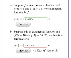 Note that, for any given interest rate, the above formula simplifies to the simple exponential form that we're accustomed to. A Suppose F Is An Exponential Function And F 0 9 Chegg Com