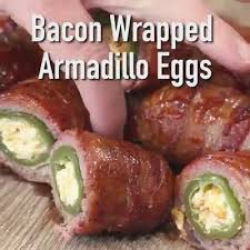 Bacon Wrapped Armadillo Eggs Video Smoked Food Recipes Bbq Recipes Appetizer Recipes