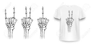 Maybe you would like to learn more about one of these? T Shirt Design With Skeleton Hands Vintage Typography For Tee Royalty Free Cliparts Vectors And Stock Illustration Image 144111488